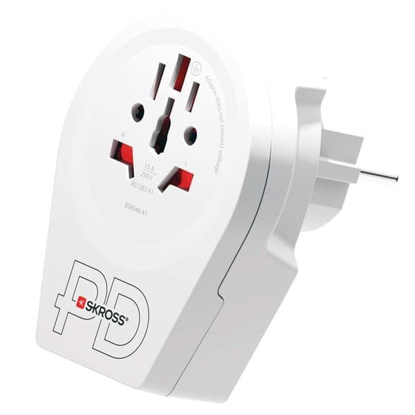 Reseadapter World till EU + USB A + CPD 20W