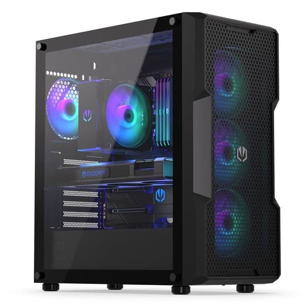 PC- kabinet - Endorfy - Regnum 400 ARGB - Optimal køling - Moderne design - Sort farve