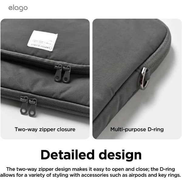 Elago Grande tablet- og bærepose – passer til MacBook 16 i mørkegrå
