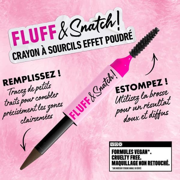 NYX Professional Makeup Fluff & Snatch Crayon Øjenbryn Præcision Pulver Effekt ESPRESSO