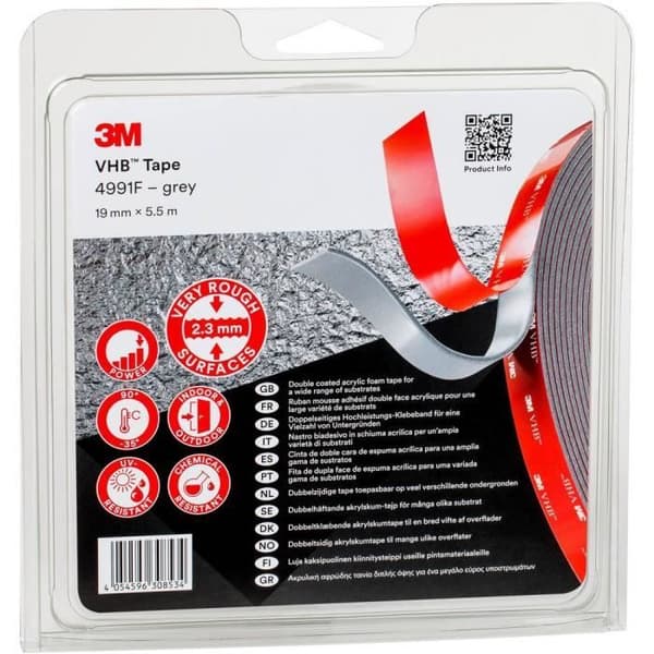 3M 4991F/IPS Grå tejp (L x b) 5,5 m x 19 mm 1 st.