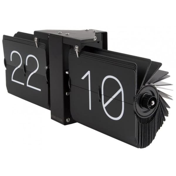 Flip No Case Modern Clock - Svart