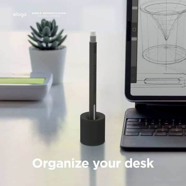 Elago silikone støtte til Apple Pencil (1 & 2) - sort, penneholder
