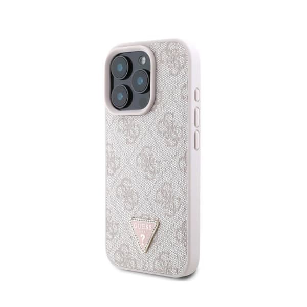 Coque til Apple iPhone 16 Pro Max Edition 4G Rhinesten Triangulær Metaliseret Guess Rosé champagne