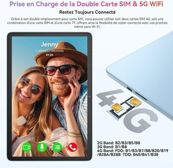 Tablett - BLACKVIEW - Tab 60 Pro - 10,1" HD+ - 128 Go - Android 14 - Grön