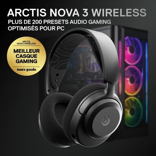 Steelseries Gaming trådløse headset Arctis Nova 3 Wireless Sort