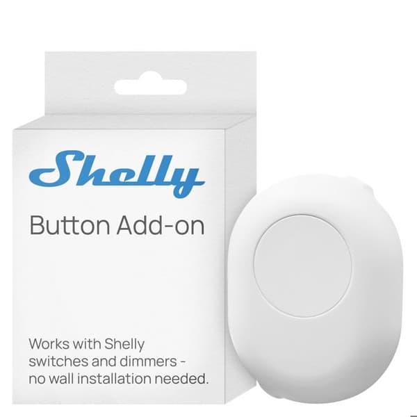 Intelligent tillbehör Shelly Button Add-on vit