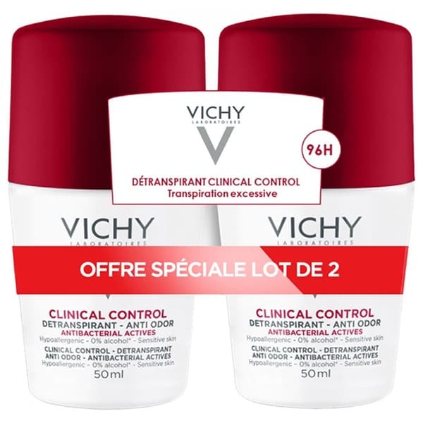 Vichy Lot*2 x 50 ml Deodorant Anti-Lugt 96H