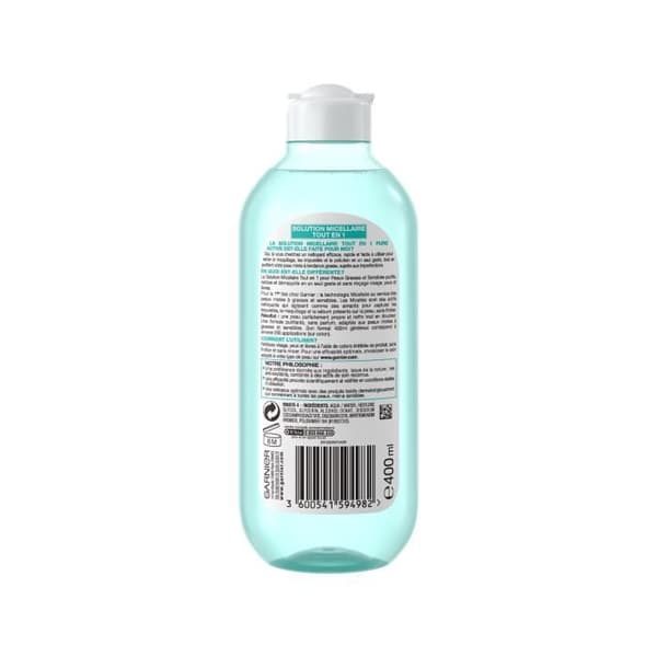 GARNIER-Pure Active Lösning Micellär Hela 1 Stor Format - 400 Ml