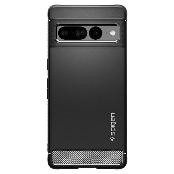 Fodral - SPIGEN - Robust rustning - Google Pixel 7 Pro - Mjuk - Svart - Luftkuddeskydd