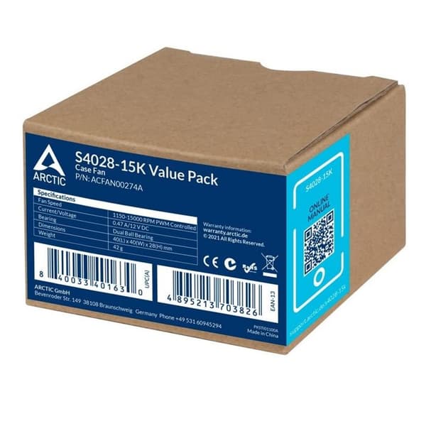 ARCTIC S4028-15K - Serverventilator, pakke med 5