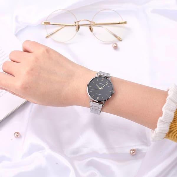 Klocka - CASIO - LTP-VT01D-1B - Kvarts - Rostfritt stål - Analog