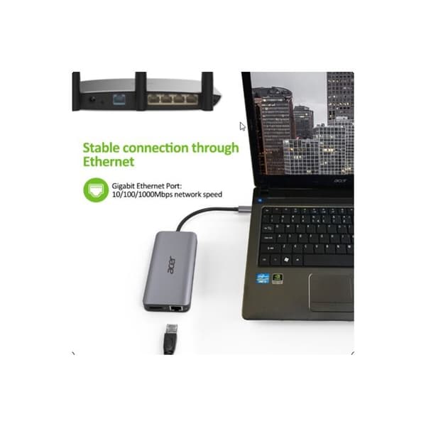 USB Hub - Acer - HUB USB-C 12 I 1 - HDMI - DisplayPort - USB 3.0