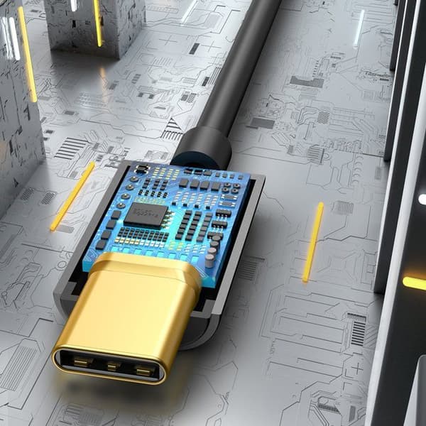 Baseus hovedtelefonadapter til USB Type C til 3,5 mm USB C til audio jack 3,5 til Huawei Mate 20
