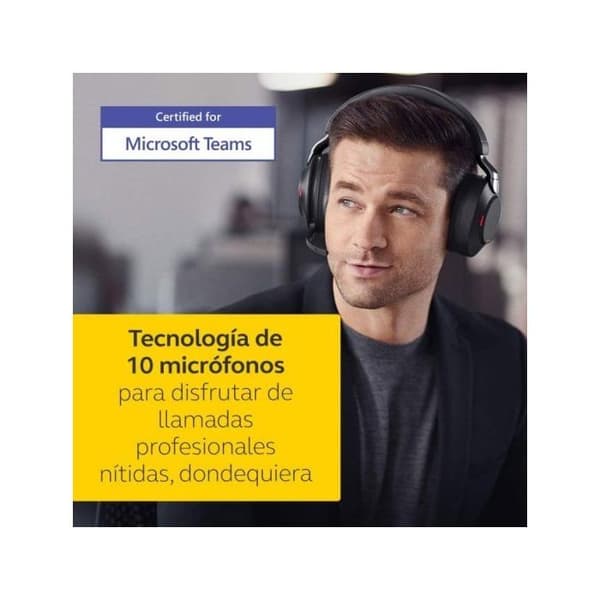Trådløs headset - JABRA - Evolve2 85 - Stereo - USB-A - Aktiv støjannullering