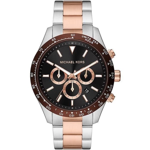 Chronografur - MICHAEL KORS - Layton - Rustfrit Stål - Sort - 5 ATM