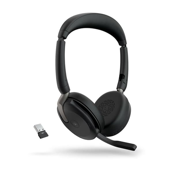 Jabra Evolve2 65 Flex MS Stereo - Headset - on-ear - Bluetooth - trådløs - aktiv støjreduktion - USB-A -