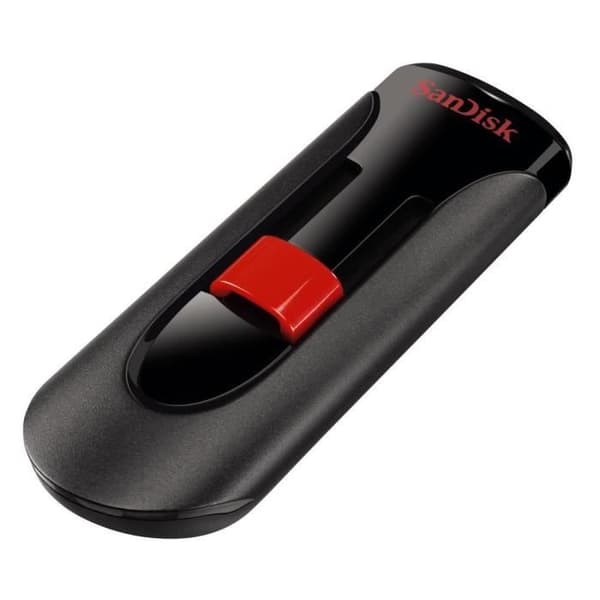 SANDISK Cruzer Glide USB nøgle - 128Gb - 2.0 - Sort / Rød