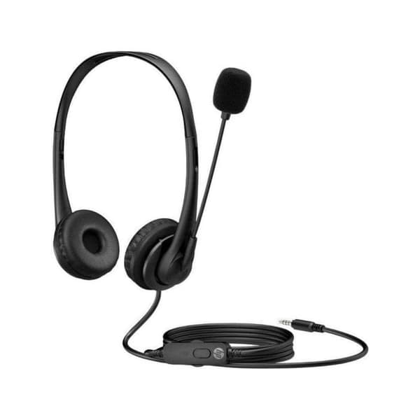 Høretelefoner - HP - Over-ear - Kablet - Boom-mikrofon - Sort