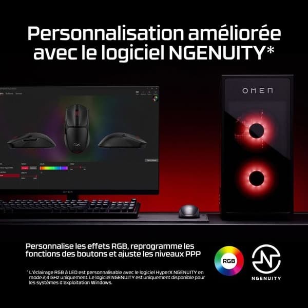 Souris Hyper X Pulsefire Fuse Wireless Gaming Mouse