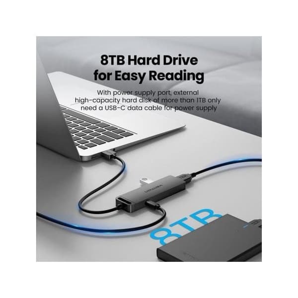 Hub Vention 6 porte USB 3.0 5 Gbps model CHLBB-SCB2 med USB-C PD