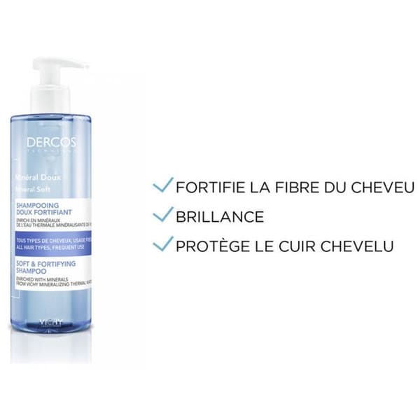 Vichy Dercos teknik mild mineralshampoo 400ml