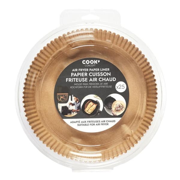 Rund fritöspapper x25 Ø KC0010 för luftfritös