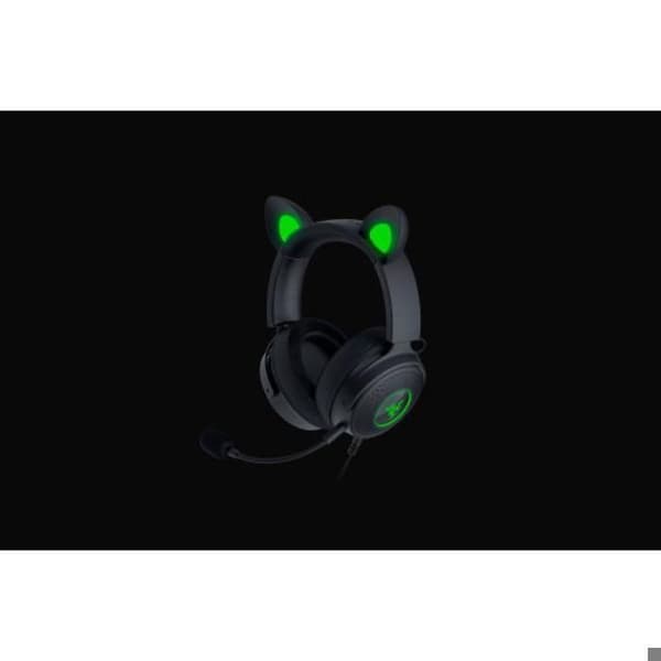 Spil headset - Razer - Kraken Kitty V2 Pro - RGB - Kardiode mikrofon - Udskiftelig - Sort