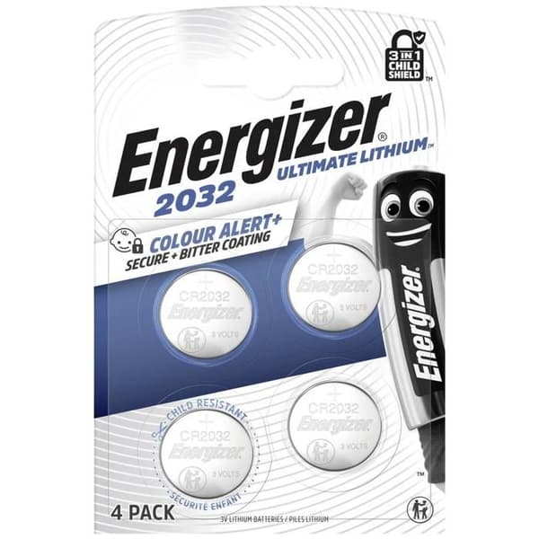 Energizer Knapcelle CR 2032 3 V 4 stk. 235 mAh lithium E304206100