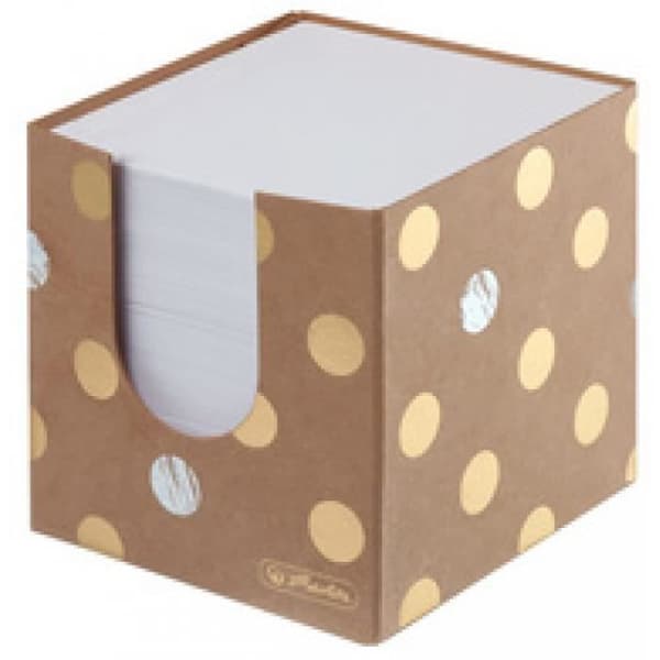 herlitz BoŒte ... bloknot Pure Glam, 90 x 90 mm, brun 0,000000 Sort