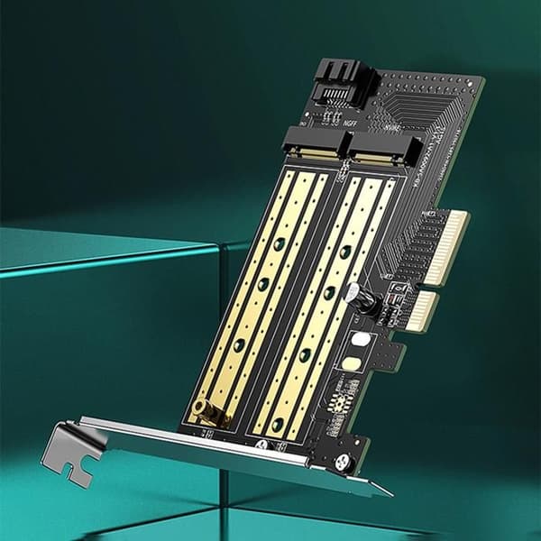 SSD-extensionskort - UGREEN - CM302 - PCIe 3.0 - M.2 M-Key/B-Key - Hastighet 32 Gbit/s
