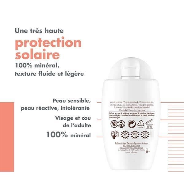 Avène Solkräm Fluid Mineral SPF50+ 40ml