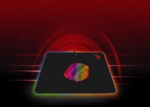 Mussemåtte - A4TECH - A4TPAD46015 - RGB - Gummi - Størrelse M