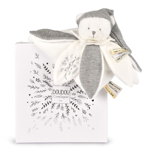 Doudou og Compagnie - Doudou flad petaler Bamse Grå 25 cm