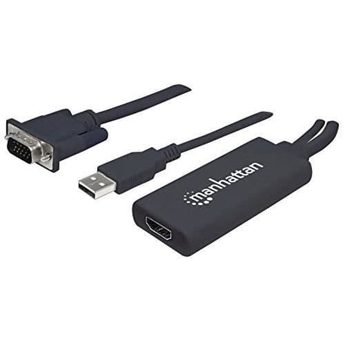 MANHATTAN 152426 VGA OG USB TIL HDMI KONVERTER SORT