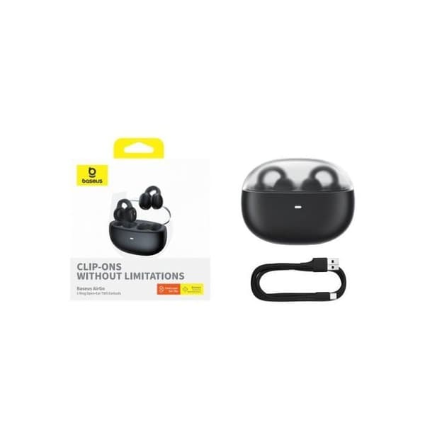 True Wireless Hörlurar - BASEUS - AirGo 1 Ring - Bluetooth - Svettresistent - Svart