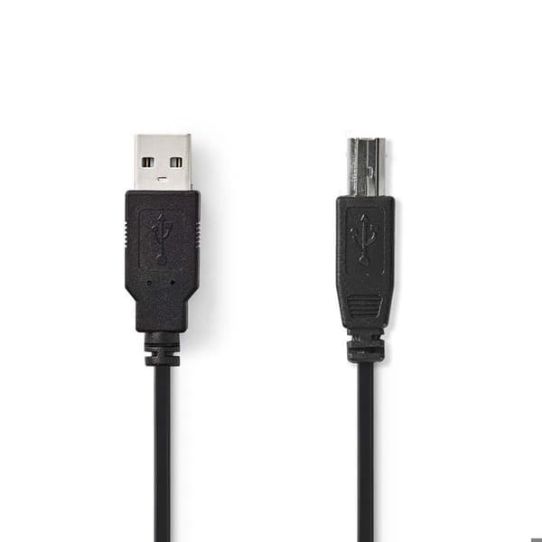 Nedis USB-kabel - USB typ B - 3m - Svart