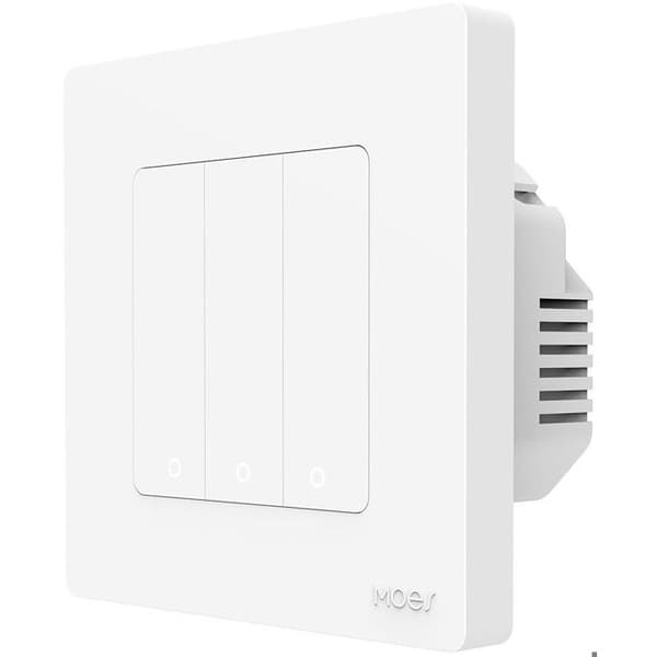 MOES ZS-SR-EU3, Zigbee, 3Gang, Hvid