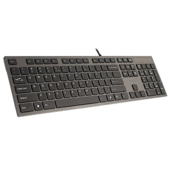 Tastatur - A4-Tech - KV-300H - Slank - 2 USB-porte - Kablet - Grå