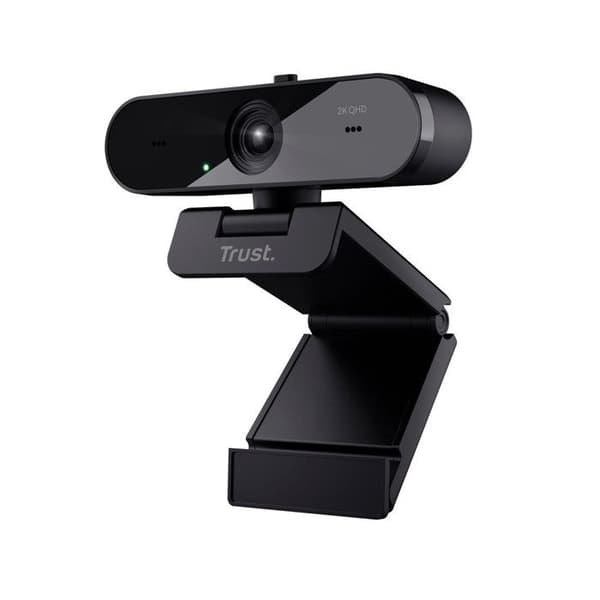 Trust Tomar Webcam 2K QHD 1440p 30fps, Indbygget Mikrofon, USB-C/USB-A, Sort