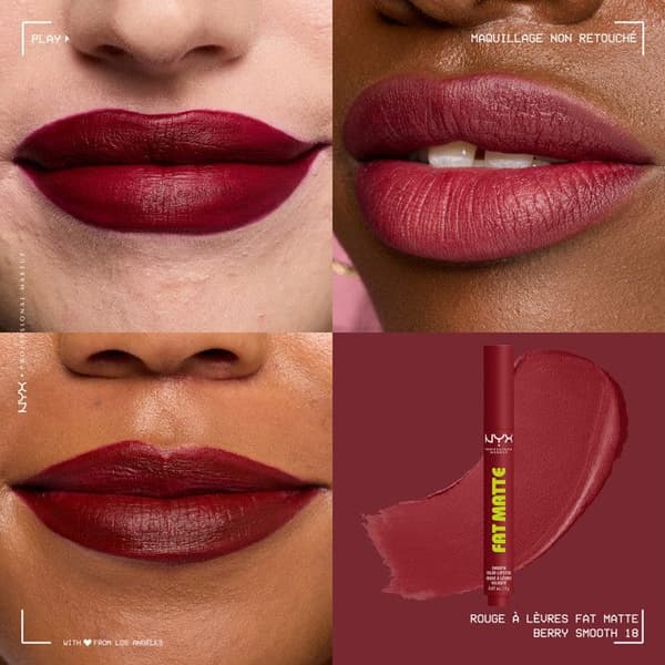 NYX Professional Makeup Fat Matte Læbestift Mat Cremet Berry Smooth