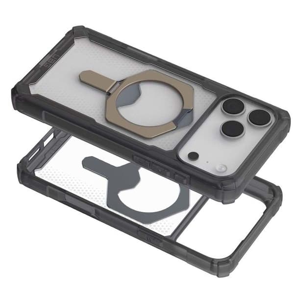 Coque för iPhone 17 Pro Max MagSafe med Metallstöd Plasma XTE UAG Grå