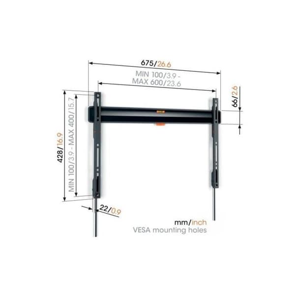 Fast tv-understøttelse - VOGEL'S - TVM3603 - Sort - 40-100 tommer - 75 kg