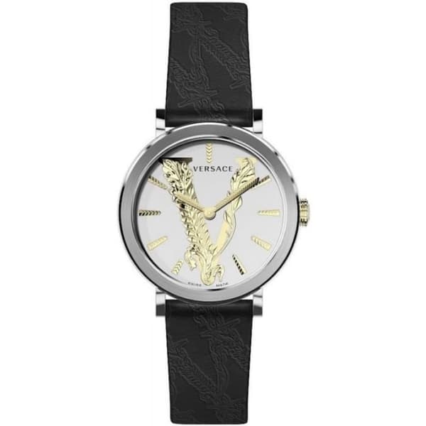 Kvartsur til kvinder - VERSACE - VERI00120 - Sort - Læder - Chic