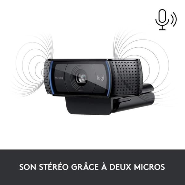 Webbkamera - Full HD 1080p - Logitech - C920 - Inbyggd mikrofon