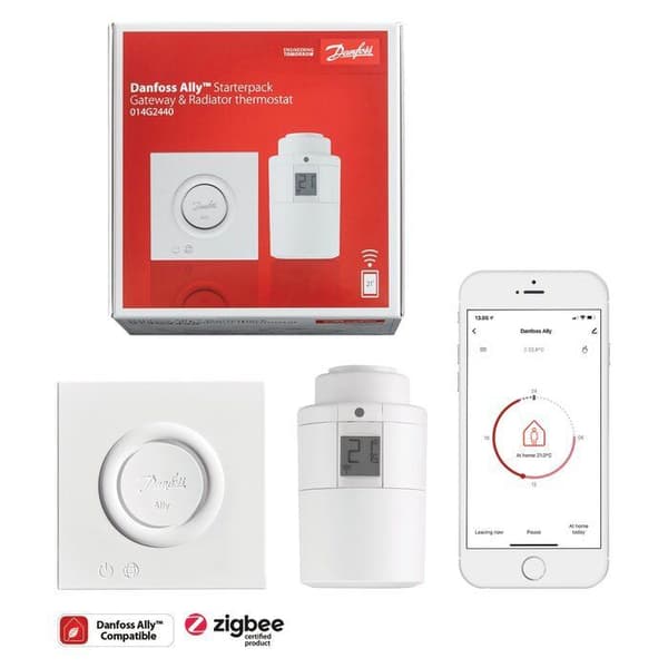 Danfoss Ally startpakke - Gateway + tilsluttet hoved 014G2440