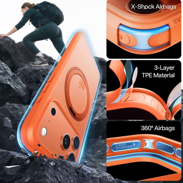 Coque Torras Ostand Pro MagSafe Serie til iPhone 17 Pro - Orange