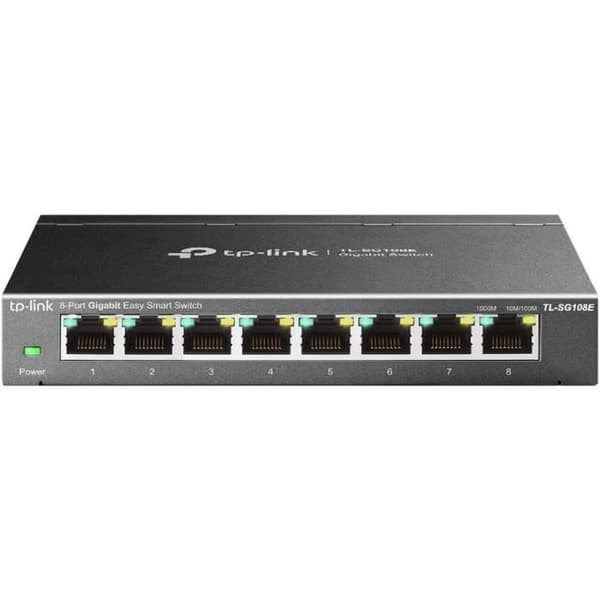 TP-Link skrivebords switch med 8 porte 10/100/1000 Mbps