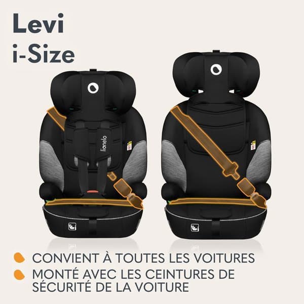 Evolutionsbilstol LIONELO Levi i-Size - 76-150 cm - Grupp 1/2/3 - Grön