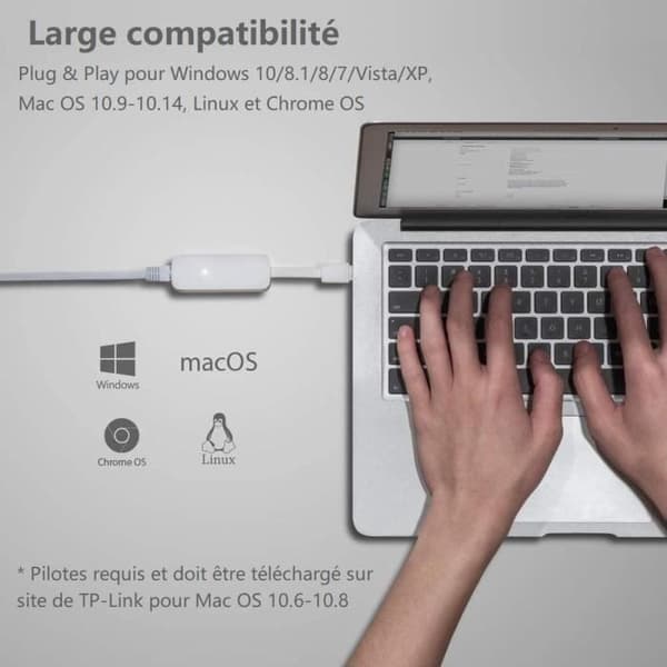 USB 3.0 til Gigabit Ethernet Adapter - TP-LINK - USB til RJ45 Gigabit Adapter - UE300